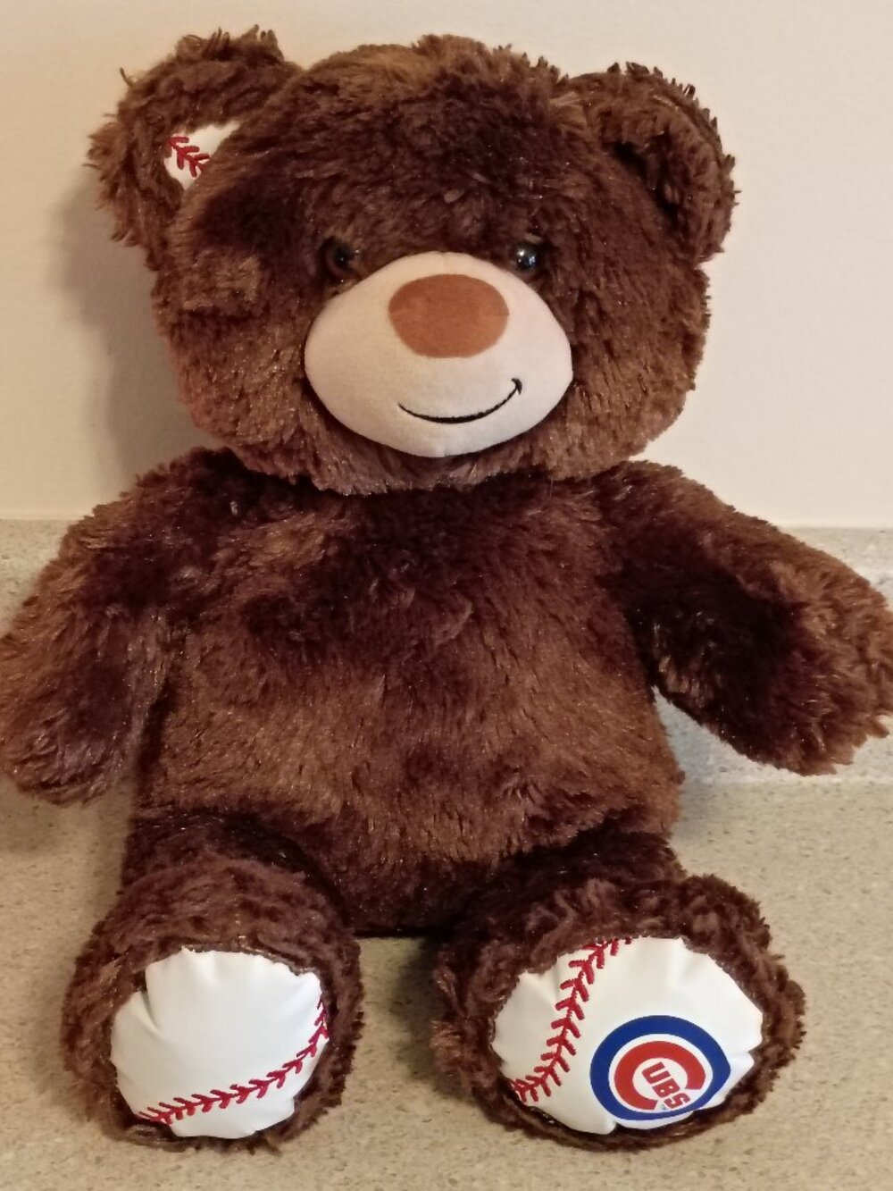 BAB Build a Bear Workshop CHICAGO CUBS 16” Plush Stuffed MLB Baseball Heartbeat